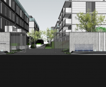 Modern Residential Building-ID:889755017