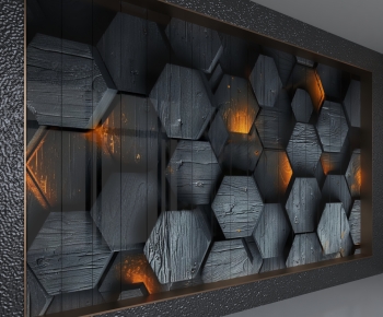 Industrial Style TV Wall-ID:416660075
