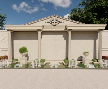 French Style Landscape Wall-ID:689439856