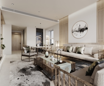 New Chinese Style A Living Room-ID:273571978