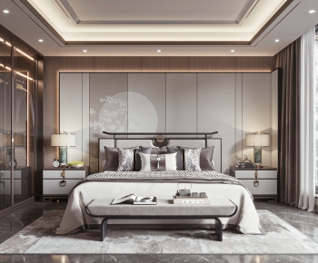 New Chinese Style Bedroom-ID:434998994