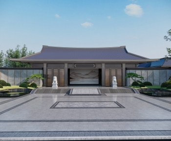 New Chinese Style Facade Element-ID:188250065