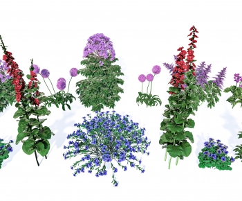 Modern Flowers And Grass-ID:521612884