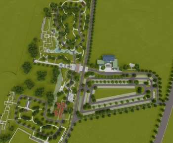 Modern Architectural Bird's-eye View Planning-ID:292895086