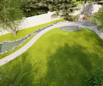 European Style Courtyard/landscape-ID:878909116