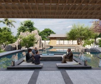 European Style Courtyard/landscape-ID:980745089