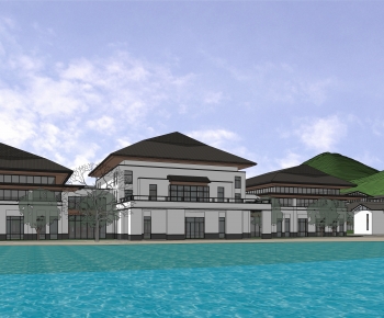 New Chinese Style Appearance Of Commercial Building-ID:174408916