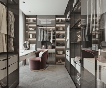 Modern Clothes Storage Area-ID:130740888