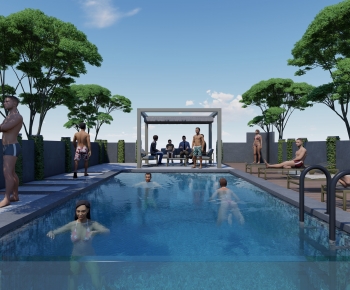 Modern Swimming Pool-ID:771962888