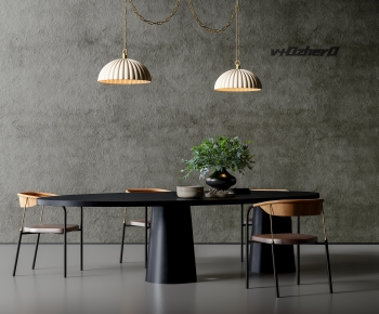 Modern Dining Table And Chairs-ID:617229947