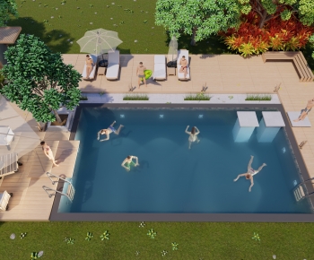 Modern Swimming Pool-ID:456641916
