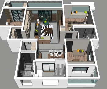 Modern A Bird's-eye View Of Home Decoration-ID:962558984