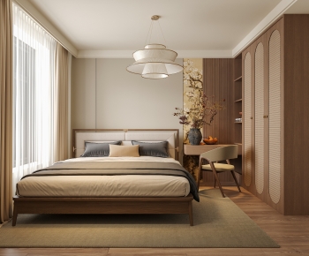 New Chinese Style Bedroom-ID:415286066