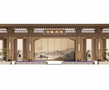 New Chinese Style Facade Element-ID:276479012