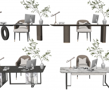 Modern Computer Desk And Chair-ID:896270361