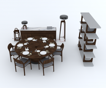 New Chinese Style Dining Table And Chairs-ID:191432003