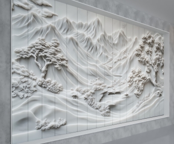 New Chinese Style TV Wall-ID:569381003