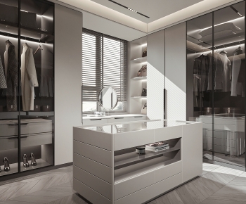 Modern Clothes Storage Area-ID:101932053