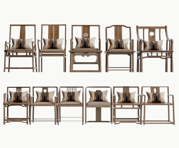 New Chinese Style Lounge Chair-ID:619051936
