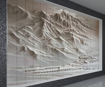 New Chinese Style TV Wall-ID:521286968