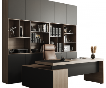 Modern Office Desk And Chair-ID:123430972