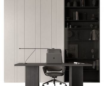 Modern Office Desk And Chair-ID:669862998
