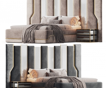 Modern Double Bed-ID:853271968