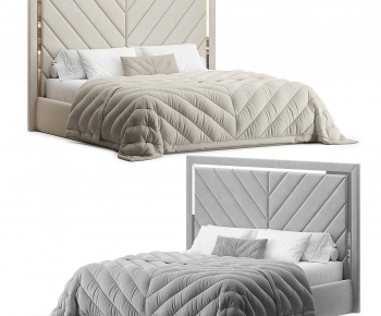 Modern Double Bed-ID:689479117
