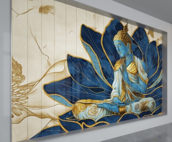 New Chinese Style TV Wall-ID:921482097