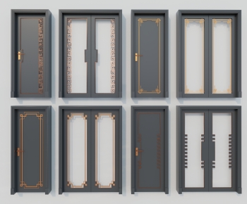 New Chinese Style Single Door-ID:659271009