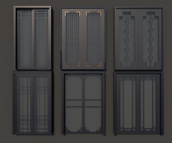 New Chinese Style Sliding Door-ID:215768108