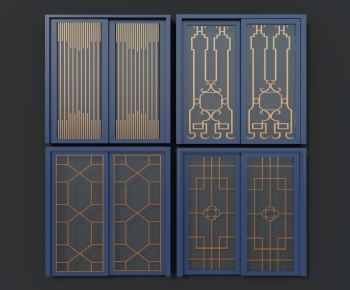 New Chinese Style Sliding Door-ID:345289951