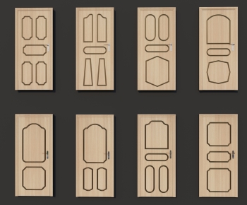 Modern Single Door-ID:614382035