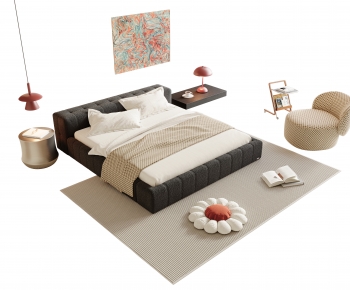 Modern Double Bed-ID:906480077