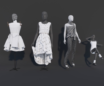 现代服装模特组合-ID:139750005