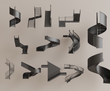 Modern Rotating Staircase-ID:754339935