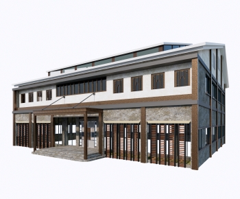 New Chinese Style Architecture Of Artistic Style-ID:743791103