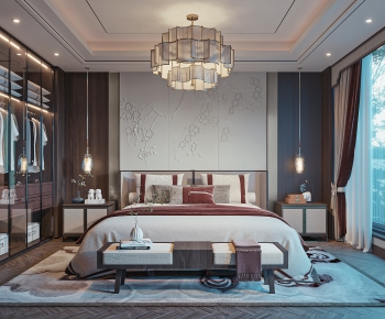 New Chinese Style Bedroom-ID:383677016