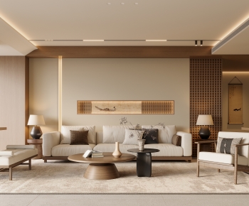 New Chinese Style A Living Room-ID:820557125