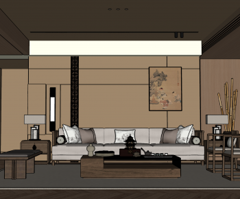 New Chinese Style A Living Room-ID:531275031