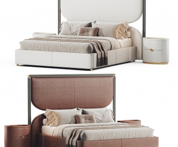 Modern Double Bed-ID:544126038