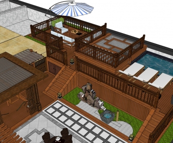 New Chinese Style Courtyard/landscape-ID:933801893