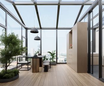 Modern Glass Sun Room-ID:881006005