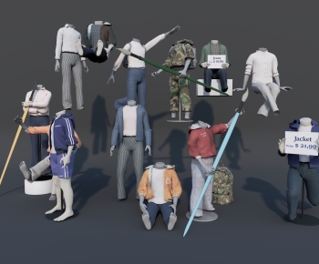 现代服装模特组合-ID:854747067