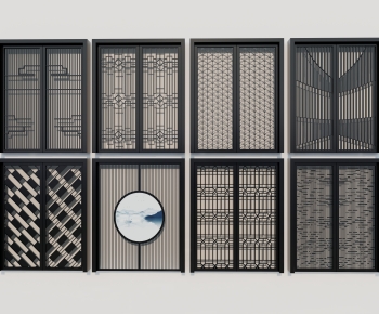 New Chinese Style Sliding Door-ID:939625027