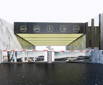 Modern Underground Parking Lot-ID:414988045