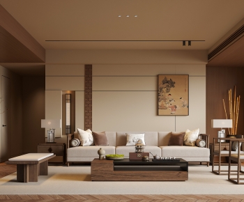 New Chinese Style A Living Room-ID:815848117