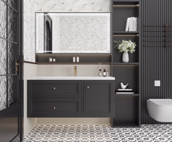 French Style Bathroom Cabinet-ID:509028918
