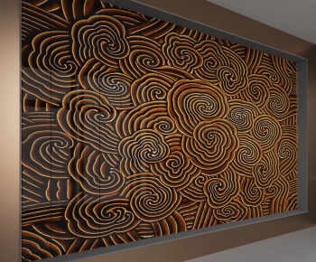 New Chinese Style TV Wall-ID:253453974