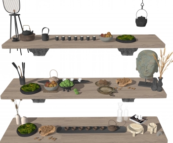 Wabi-sabi Style Tea Tables And Chairs-ID:315850979